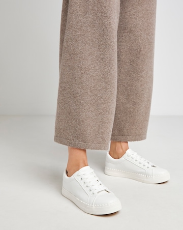 Janey Scalloped Edge Lace Up Trainer - Extra Wide Fit (EEE)