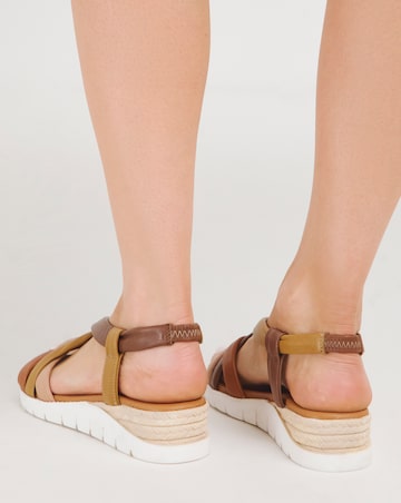 Senna Leather Tubular Sandal Extra Wide EEE Fit