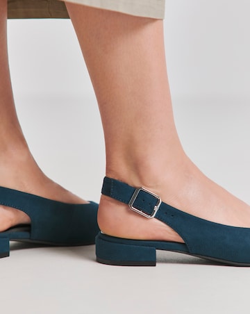 Clemmie Low Block Heel Slingback Shoe - Extra Wide Fit (EEE)