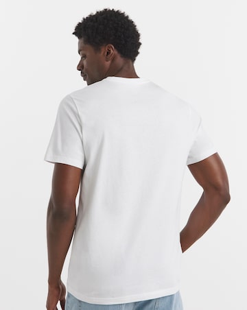 Pure Cotton V-Neck T-Shirt- White