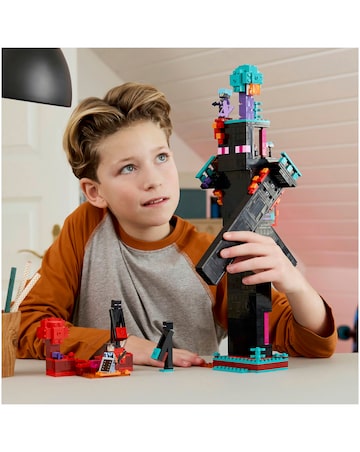 LEGO Minecraft The Enderman Tower Building Toy for Kids, Gamer Gift 21279