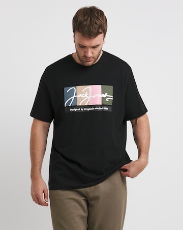 Jack & Jones Portland Logo T-Shirt - Black