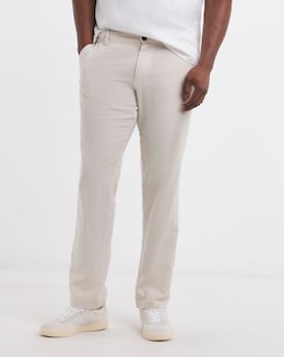 Jack &amp; Jones Linen Blend Trouser - Cream