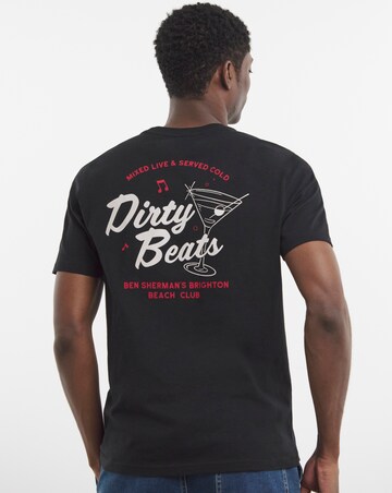 Ben Sherman Beach Club Back Print T-Shirt - Black