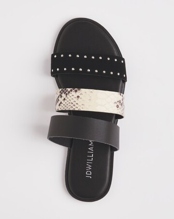 3 Strap Leather Mule EEE Fit
