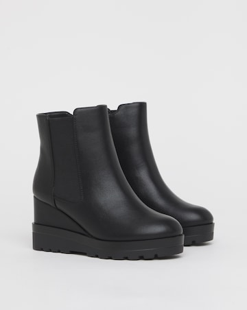 Piza Wedge Chelsea Ankle Boots - Extra Wide Fit (EEE)