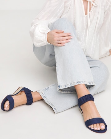 Candace Twin Strap Espadrille Sandals - Wide Fit (E)