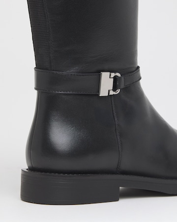 Jemimah Leather Knee High Riding Boots - Extra Wide Fit (EEE) & Curvy Calf