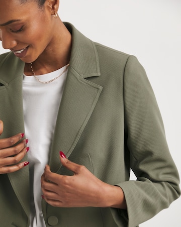 Straight Fit Twill Blazer