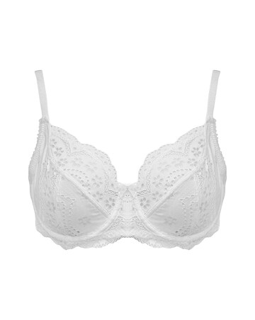 Pour Moi Swoon Broderie Full Cup Wired Bra White