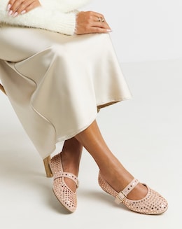 Addison Studded Mary Jane Shoes - Wide Fit (E)
