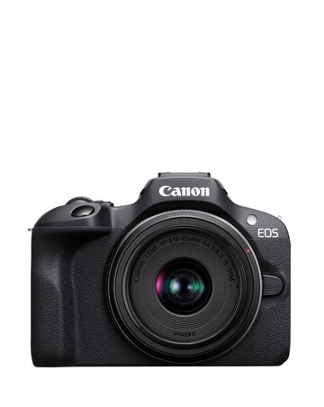 Canon EOS R100 APS-C Mirrorless Camera inc RF-S 18-45mm Lens - Black