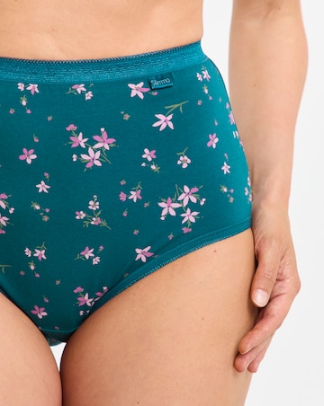 Slimma (4 Pack) Cotton Full Fit Knickers Floral