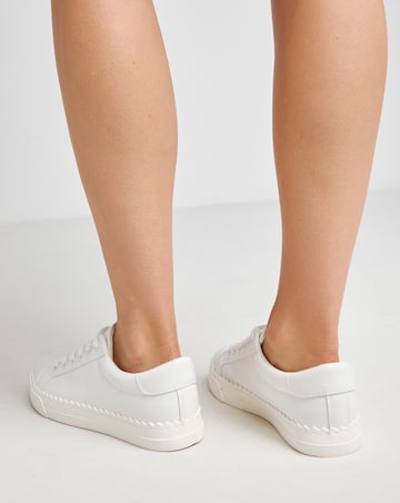 Janey Scalloped Edge Lace Up Trainer - Extra Wide Fit (EEE)
