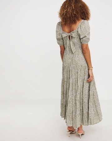 Cotton Volume Maxi Smock Dress