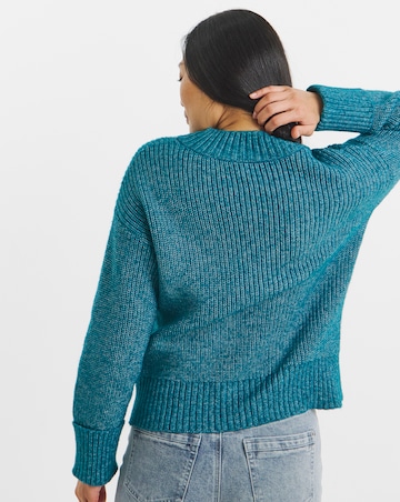 Teal V Neck Jumper