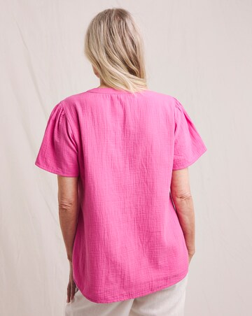 Julipa Short Sleeve Pure Cotton Textured Top