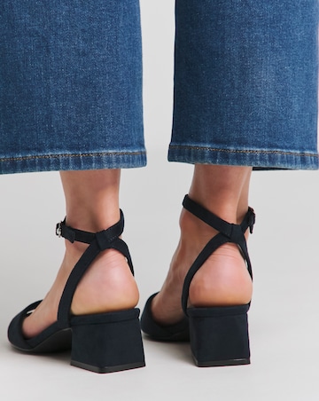 Amber Barely There Low Block Heel Sandals Extra Wide EEE Fit