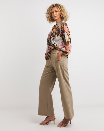 Joanna Hope Deep Cuff Printed Blouse