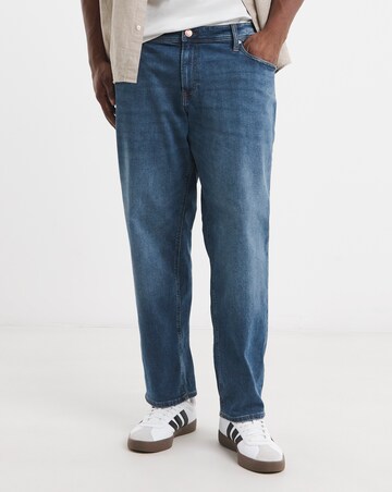 Jack & Jones Loose Tapered Fit Mike Jeans in Mid Blue