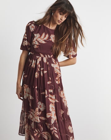 Joanna Hope Lace Back Midi Dress
