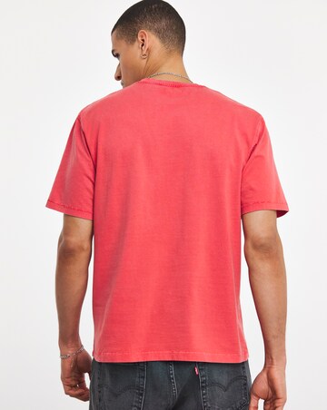 Garment Dyed Relaxed Fit T-Shirt- Red