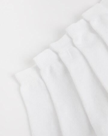 Pretty Secrets (5 Pair Pack) Super Value Trainer Liner Socks (Wide Fit) White
