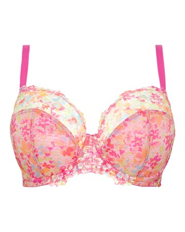 Joanna Hope Print & Embroidery Underwired Non Padded Full Cup Bra B-G