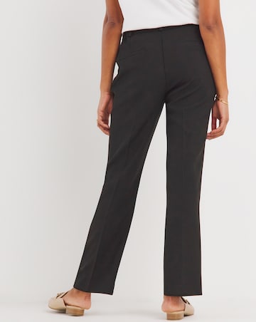 Black Tailored Straight Leg Trousers