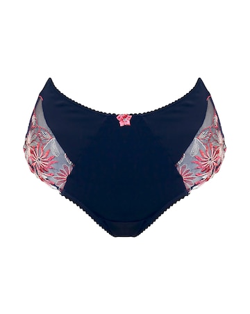 Pour Moi St Tropez High Waist Deep Brief Navy/Pink
