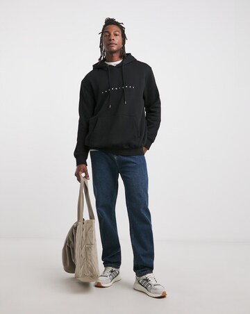 Jack & Jones Star Logo Hoodie - Black