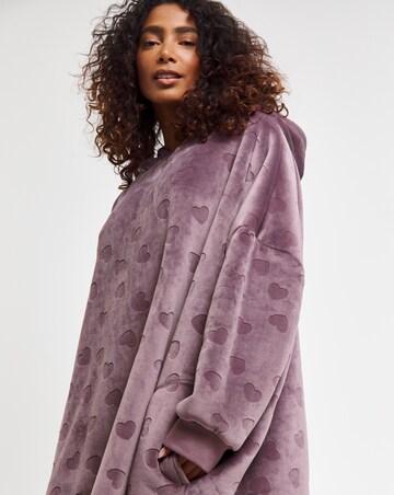 Pretty Secrets Jacquard Oversized Hooded Lounge Dress