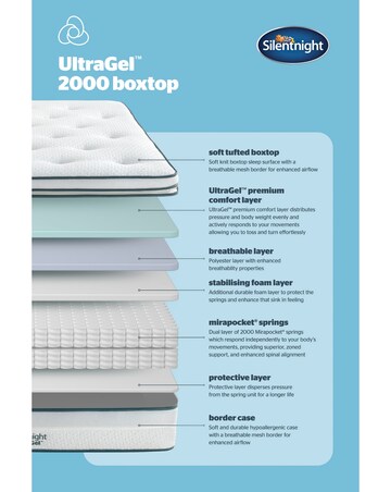 Silentnight UltraGel 2000 Pocket Box Top mattress - Medium Soft