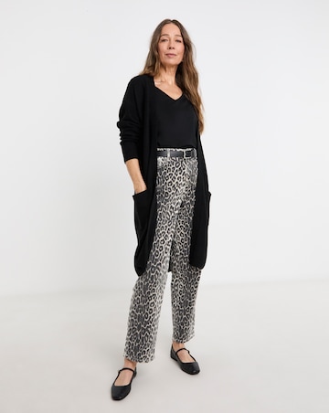 Black Edge To Edge Cardigan