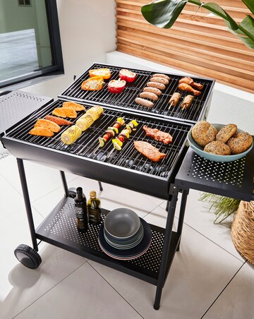 Double Oil Drum Charcoal BBQ