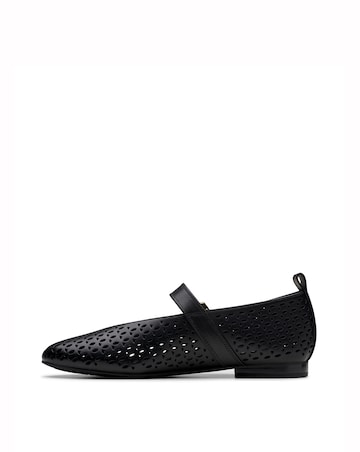 Clarks Black Fawna Jane Leather Ballerina Standard Fit