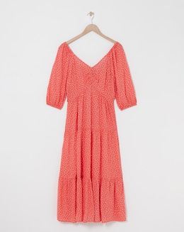 Sweet Heart Midi Smock Dress