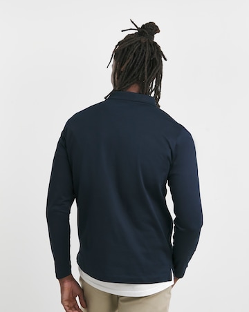 Premium 100% Mercerised Trophy Neck Polo- Navy