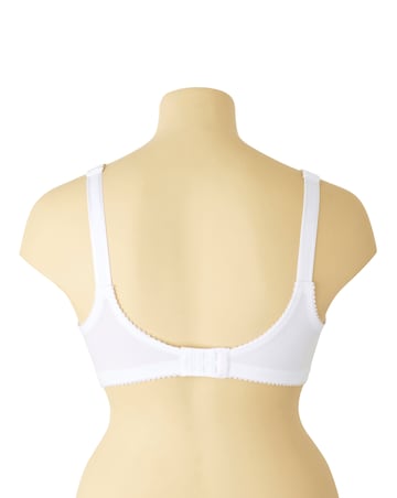 Miss Mary of Sweden Cotton Dots Non Wired Bra White