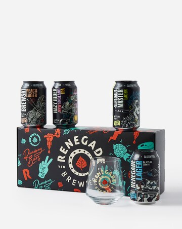 Renegade Craft Beer Gift Set 4 x 330ml Cans and Craft Glass