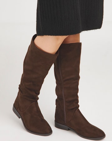 Evren Ruched Boot - Standard Fit (D) & Standard Calf