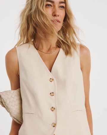 Washed Textured Waistcoat