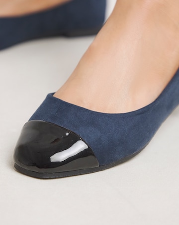 Tiana Toe Cap Ballerina - Extra Wide Fit (EEE)