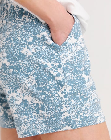Blue Print Jersey Shorts