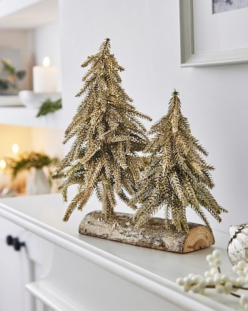 Gisela Graham Fir Double Christmas Tree Log
