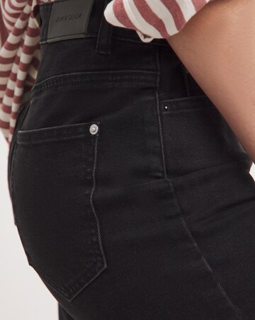 Washed Black Bermuda Denim Shorts