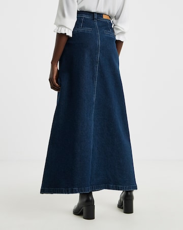 Indigo Pocket Front Skirt