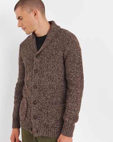 Brown Twist Wool Cardigan