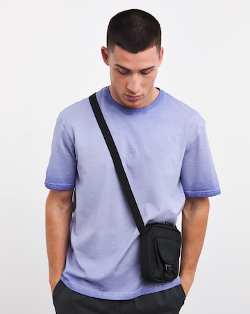 Oil Wash Relaxed Fit Embroidered T-Shirt