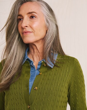 Julipa Cable Crew Neck Cardigan